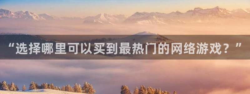 极悦娱乐手机网页版登录：“选择哪里可以买到最热门的网络游戏？