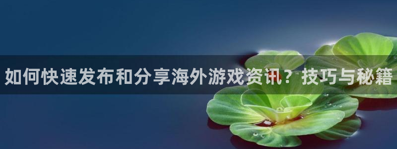 极悦娱乐Ii：如何快速发布和分享海外游戏资讯？技巧与秘籍