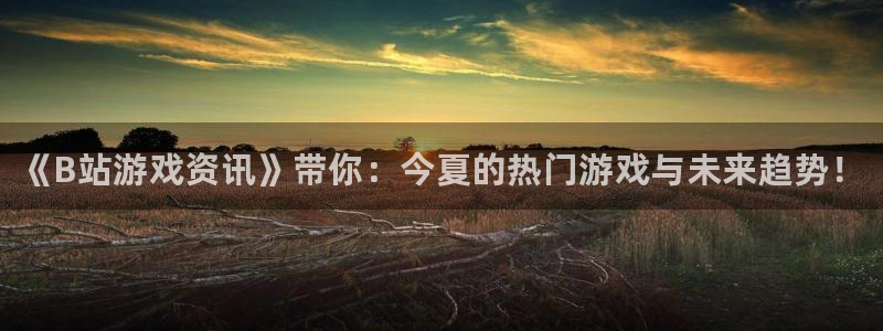 极悦娱乐下载链接：《B站游戏资讯》带你：今夏的热门游戏与未来